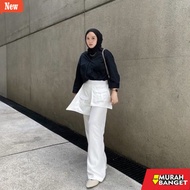 Women's denim trousers - BESS PALAZO POCKET PANTS HIGHWAIST POCKET PANTS WOMEN'S LONG CULOT PANTS LA