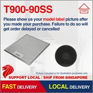 Turbo T900-90SS Compatible Cooker Hood Charcoal Carbon filter & Mesh Grease Filter