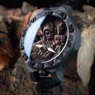 奧丁木製手錶維京男士禮品手錶沼澤橡木手錶男士手工製作