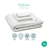 KAPAS LIVING | Quilted Comforter Set | 100% ELS Cotton| Quilted Comforter + Bedsheet + Pillowcases