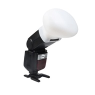 White Silicone Diffuser Compatible with Godox TT520 600 685V860, V850AD200 YN560 flash.