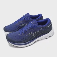 Mizuno 慢跑鞋 Wave Skyrise 5 Wide 男鞋 藍 黑 寬楦 高回彈 路跑 運動鞋 美津濃 J1GC2423-03