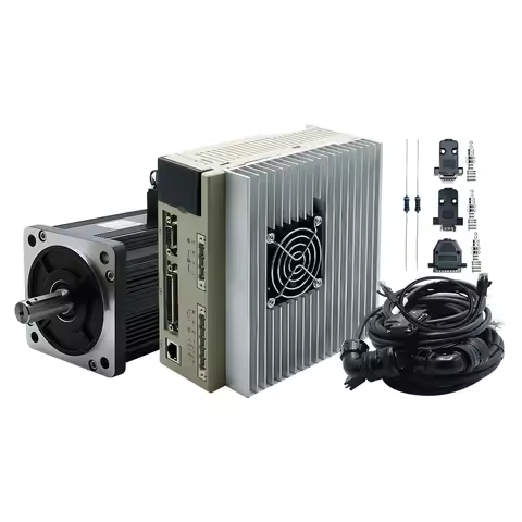 2500RPM 6NM 130ST M06025 Nema 52 1.5KW Servo Motor 130ST AC Servo Motor With Drive RS485 T3L