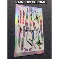 STICKER HONDA DASH 110 V1 RAINBOW CHROME