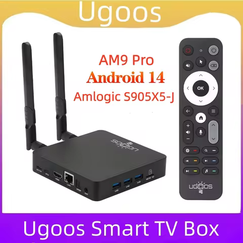 Ugoos AM9 PRO Smart TV Box Android 14 Amlogic S905x5-J LPDDR5 4GB 64GB WiFi 6 BT5.3 1000M LAN 4K HDR