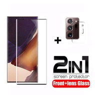 2 in 1 3D For Samsung Note 8 9 10 20 20Ultra 10Plus Ultra Plus Curved Tempered Glass Full Coverage HD Camera Screen Protector Lens Film Note8 Note9 Note10 Note20 Note20Ultra 10Plus