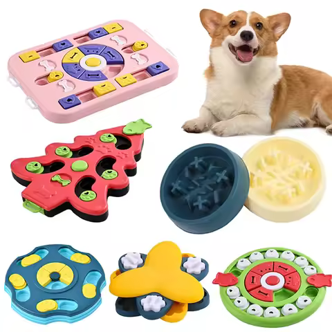 Dog Puzzle Toys Slow Feeder Interactive Increase Puppy IQ Food Dispenser Slowly Eating NonSlip Bowl 