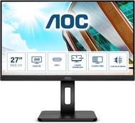AOC Q27P2C - 27 Inch QHD Monitor 75Hz IPS 4ms USB-C Docking Height Adjust USB HUB Speakers (2560x144