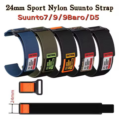 24mm Soft Nylon Suunto Watch Strap For Suunto7/9 Wristband Bracelet Suunto 9 Sport Watch Band Baro D