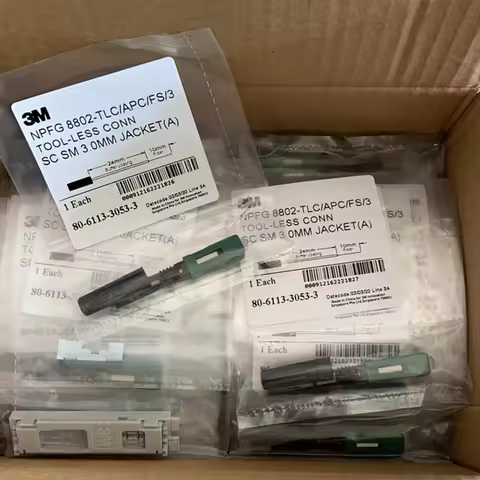 1000pcs 3M SC APC 8802-TLC/3 Fiber Optic Fast Connector Singlemode 3M SC 3.0 FTTH Fiber Optic SC Qui