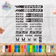 Cervelo Cutting Sticker Variasi Sepeda Timbul Tahan Air Reflective Keren Frame Stiker Striping Bike