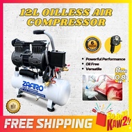 Multifunction 12 Liter Tank Oil Less Air Compressor 8 Bar Auto Repair Airbrush 0.8HP Machine Kompres