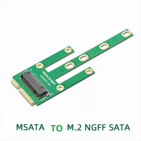 ABAN MSATA to M.2 NGFF Adapter Convert Card 6.0Gb/S NGFF M.2 SATA-Bus SSD B Key to MSATA Male Riser 