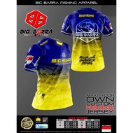 JERSEY BARRA FISHING APPAREL BLUE YELLOW FRESH AND SLATWATER FISHING