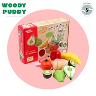 Woody Puddy切切樂蔬果木制玩具套裝 [8件套+小布袋]