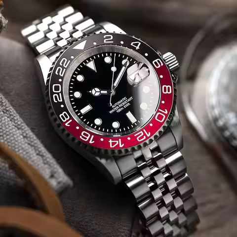 Miyota 8215 PT5000 Stainless Steel 40mm Dive Automatic Men Watch Sapphire Crystal Rotating Bezel Lum