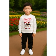 MERAH Boys' Cappuccino Assasino Sweater and Jogger Suit for the Republic of Indonesia 80, August 17t