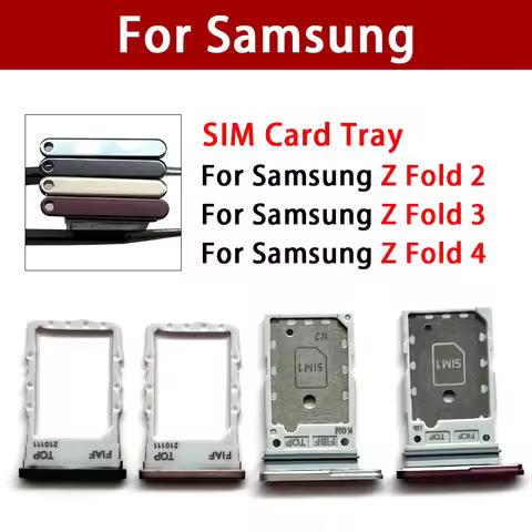 Sim Tray Holder For Samsung Z Fold 2 3 4 Fold2 Fold3 Fold4 SIM Card Tray Slot Holder Adapter Socket