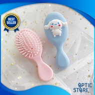 OPTIC F6287 Anti-Tangle Comb Character Motif Travel Size Hair Brush 3D Hair Comb for Girls Cute Fash