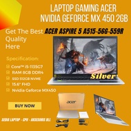 laptop gaming acer a515-56g-559r nvidia mx450 core i5 12gb 512gb ssd - ram 8gb