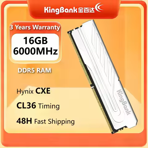 KingBank Origina DDR5 RAM 16GB 6000MHz Hynix Chip CXE CL36 High Performance for Desktop PC Memory