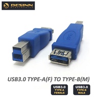 USB 3.0 Type A Female to Type B Male Adapter Connector Converter Printer Scanner Docking Station