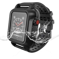 Waterproof Case for Apple Watch 38mm 42mm 40mm 44mm Series 5 4 3/2/1 Built-in Screen Protector Full Body Rugged iWatch Protective Case with Band Anti-Scratch Drop Shock Swim