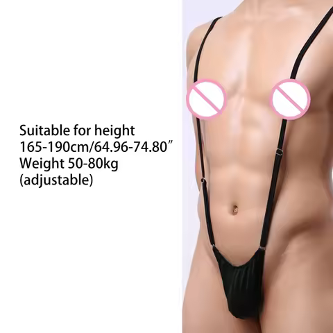 2023 New Mankini Swimsuit Men's Borat Y Sling Stretch Underwear Suspender Bodysuit Strap Thongs for 