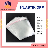 OPP PLASTIC CAKE PLASTIC BREAD SNACK PLASTIC CLEAR SEAL GLUE 100 PCS 8x8 9X9 10X10 11X11 12X12 13X13