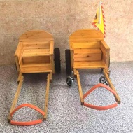 Dog Pulling Cart Can Sit People Carrier Wooden Cart Old-fashioned Dog Pulling Cart Dog Dedicated Sma