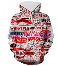 （xzx  31th）  (ALL IN STOCK) Coca-Cola Red Beauty 3D Full Print Unisex Hooded Casual Long Sleeve Hooded Style 17