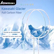 Kawasaki Glacier Series Badminton Racket Full Carbon Fiber Lightweight 5U High Rigidity for Pro Game