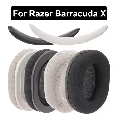 Barracuda X Earpads For Razer BarracudaX Headphone Replacement Headset Ear Pad PU Leather Sponge Foa