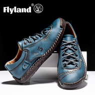 FLYLAND Classical Men's Leather Loafers Vintage Hand Stitching Oxfords Chukka Boots Ankle Boots Casual Daily Work Office Shoes