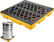 ATOLS Spill Containment Platform,24"W x 24"D x 4"H, 6 Gal Sump, Heavy-Duty Plastic Pallet with Drain