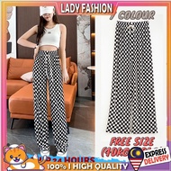 LFM_Women Plus Size Loose Causal Wide Leg Pants Long