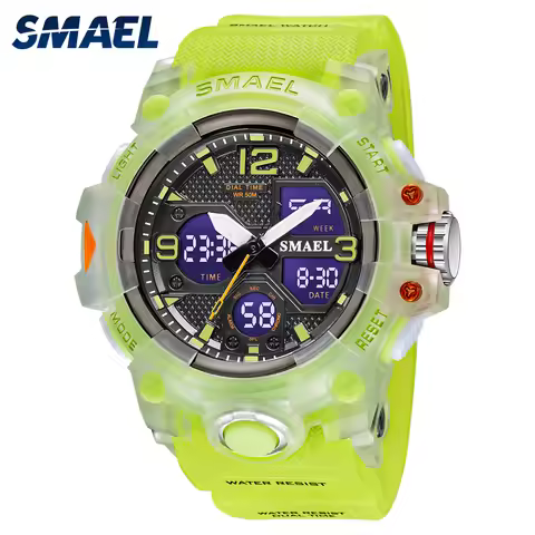 SMAEL 8008 Electronic Watch Outdoor Sports Alarm Clock Time Reporting Swimming Waterproof Electronic