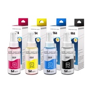 Refil ink T664 Compatible ink For L120/L210/L360/L1300 (C,M,Y,BK+BK)🔥🔥
