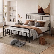 鐵藝床高架床復古鐵床雙人床鐵架床單人床加厚金屬床架