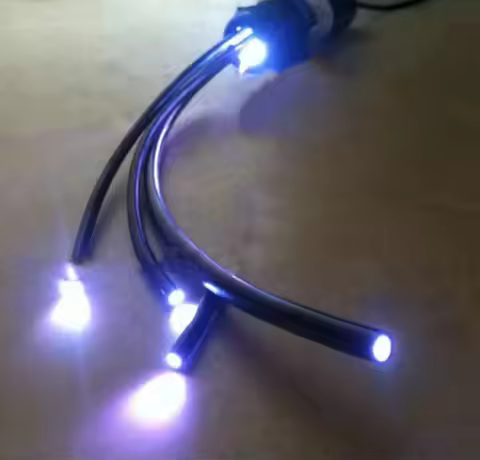 20M 8mm(Inner Dia.) Black PMMA Plastic end glow Flexible Fiber Optic cable Light Engine Driver Home 