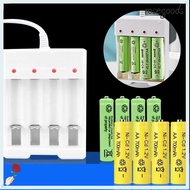 ROSEGOODS AA / AAA Battery Charger Professional Adapter 4 Slot USB Battery Charger