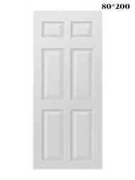 ประตู UPVC ขนาด 80*200 ลูกฟักทึบ สีขาว YN06