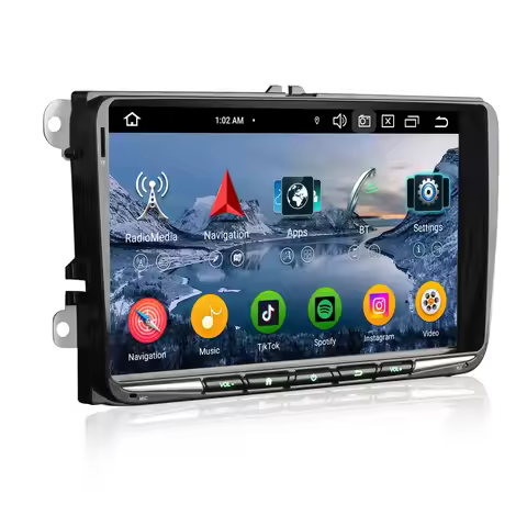 Erisin ES5591V Android 14 Car Stereo For VW Sharan Golf Seat Altea Skoda Fabia GPS Navi CarPlay Auto