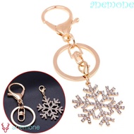 ANEMONE Snowflake Keychain Removable Fashion Christmas Gift for Woman Ladies Gold-color Pendant