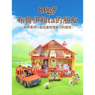 Bluey Bluey Bluey House Set Doll Model House Children Play House Toys Educational Boys Girls Gifts