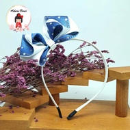 Hikaribows Blue Jeans Bando Bows Blue Jeans Headband.