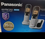 PANASONIC  KX-TGC252 Duo Digital Cordless Phone (Silver)