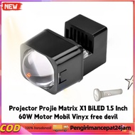 Projector Projector Matrix X1 BiLED 1.5 Inch 60W Motor Car Vinyx free DEVIL
