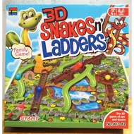3D Snake Ladders Dam Ular 3D Family Table Board Games
