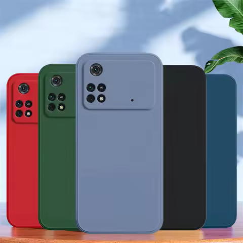 For Xiaomi Poco X4 Pro 5G Case Xiaomi Poco X3 X4 X5 Pro 5G Cover Shockproof Liquid Silicon Phone Bac
